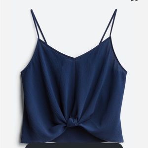 Lush - Devon Knot Front Cami Crop Blouse SZ - XL